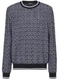 Balmain patterned-jacquard sweater - Black