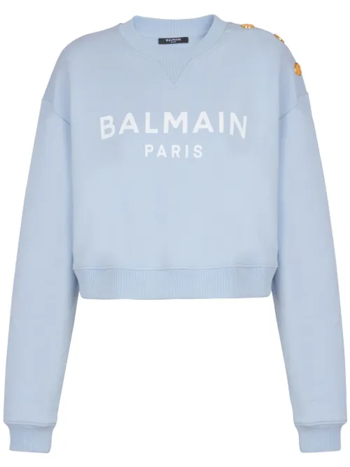 Sweat à imprimé graphique - Balmain - Modalova