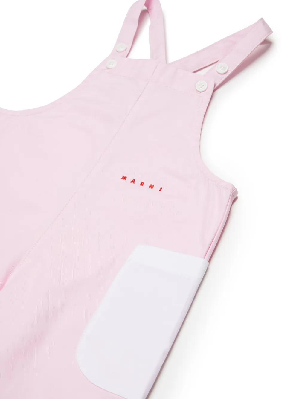 Marni Kids Overall met geborduurd logo Roze
