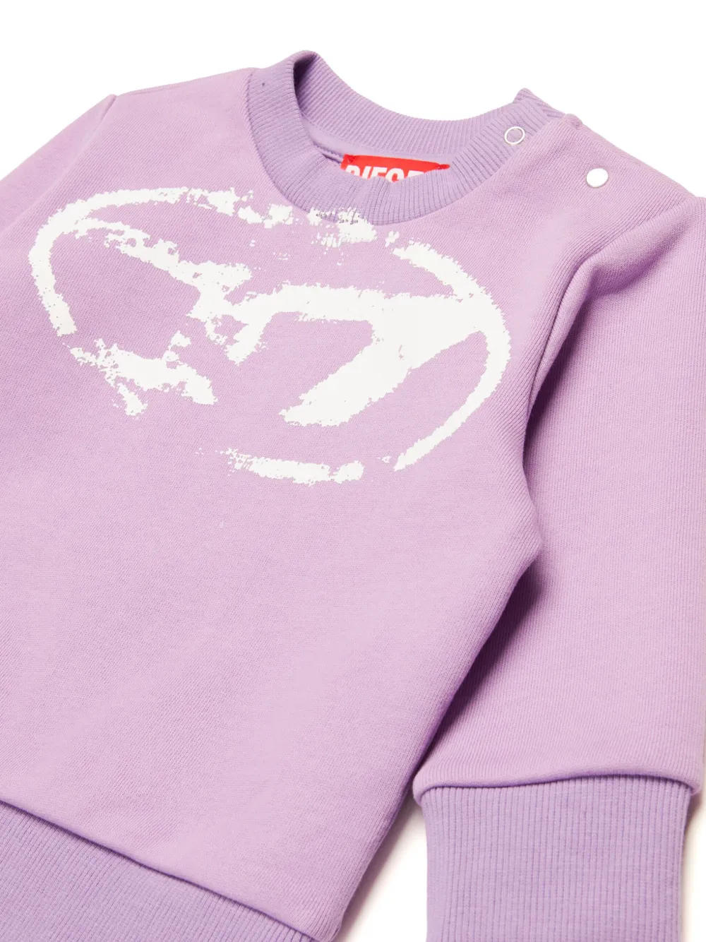 Diesel Kids Sweater met logoprint Paars