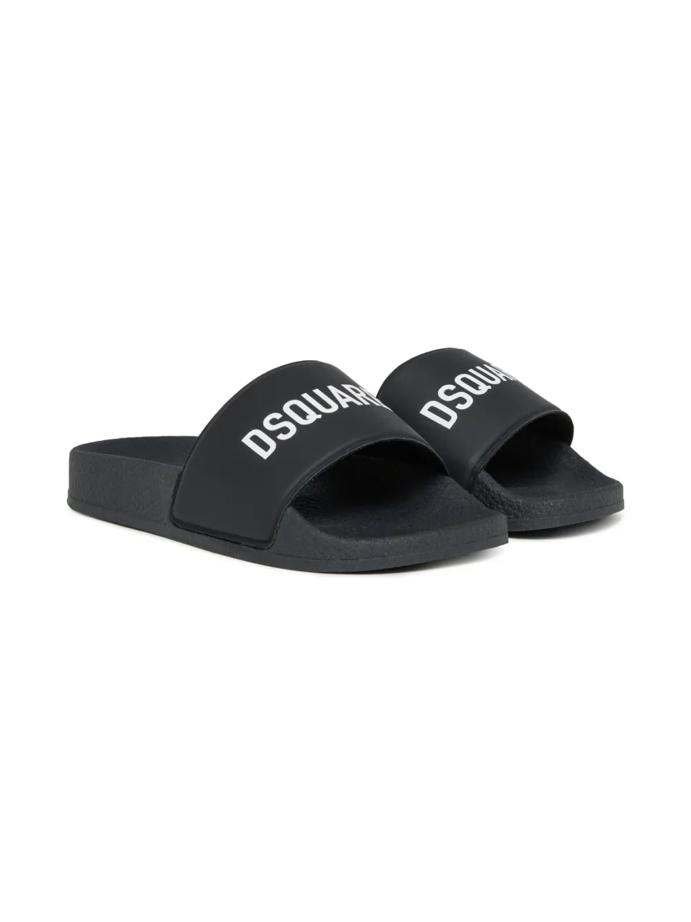 DSQUARED2 KIDS logo-print slides Black