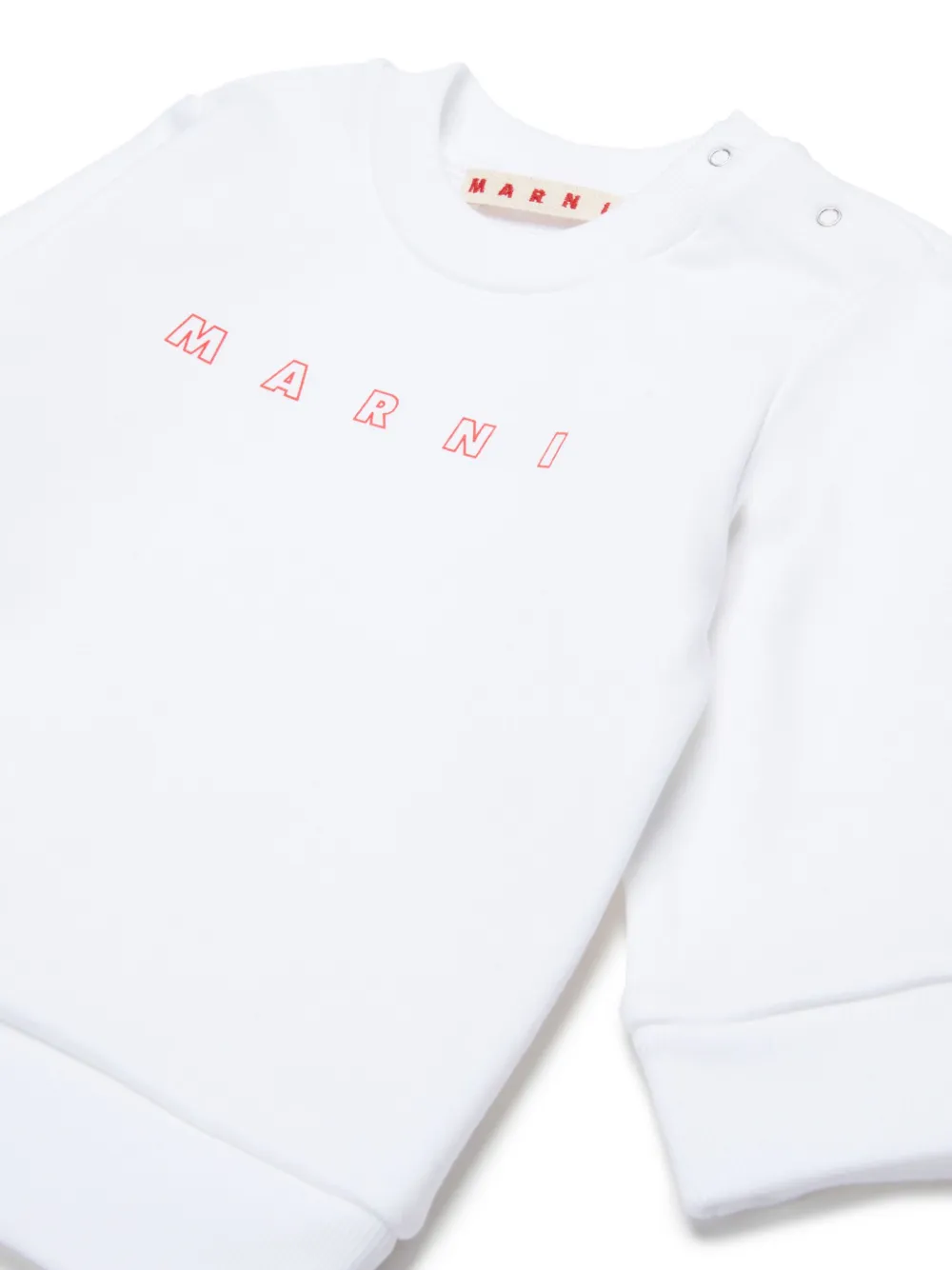 Marni Kids Sweater met logoprint Wit