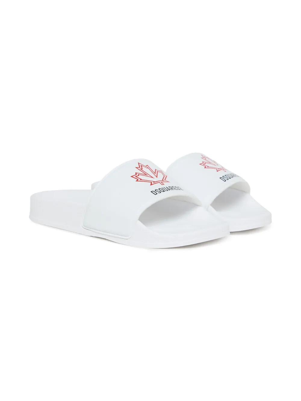 DSQUARED2 KIDS logo-print slides White