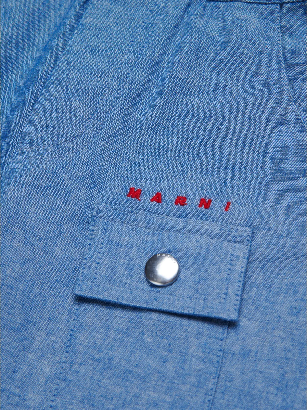 Marni Kids Shorts met geborduurd logo Blauw
