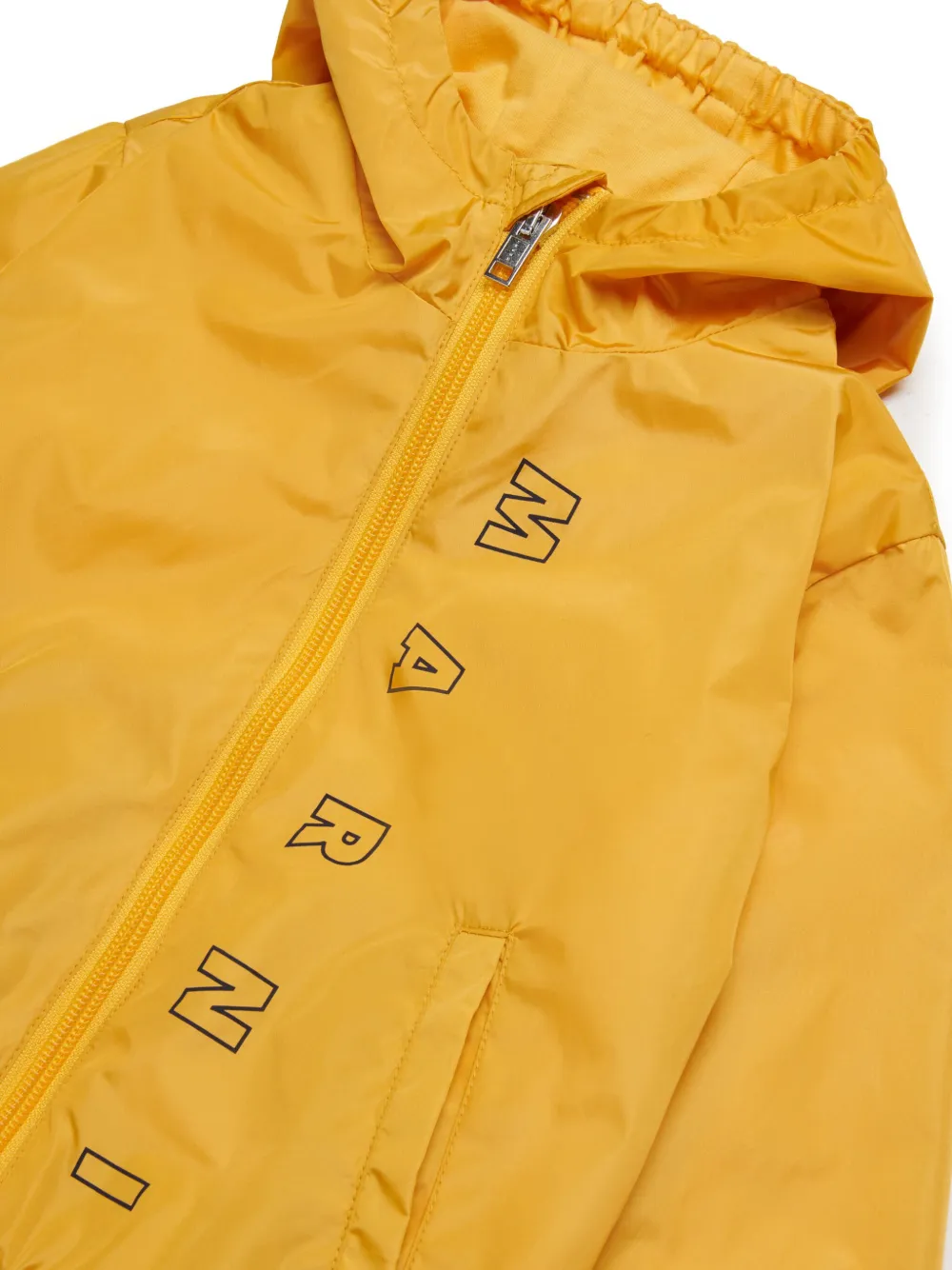 Marni Kids Jack met logoprint en capuchon Geel