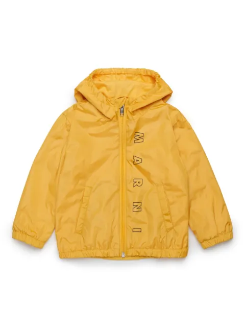 Marni Kids logo-prnt hooded jacket