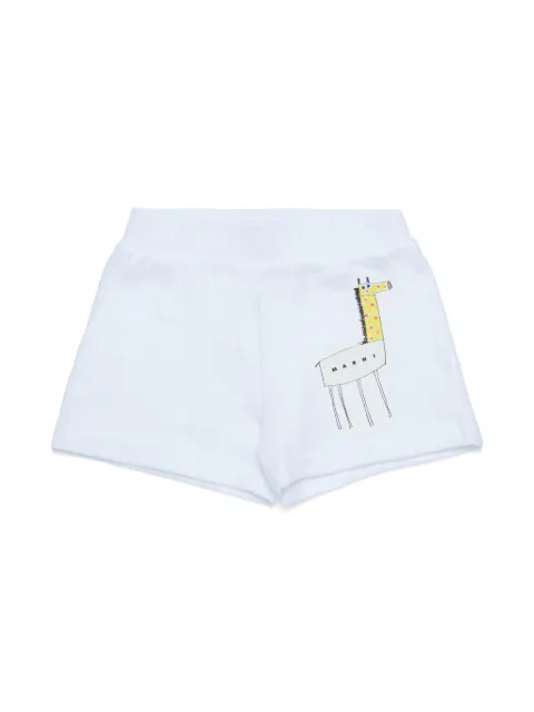 Marni Kids giraffe-print shorts