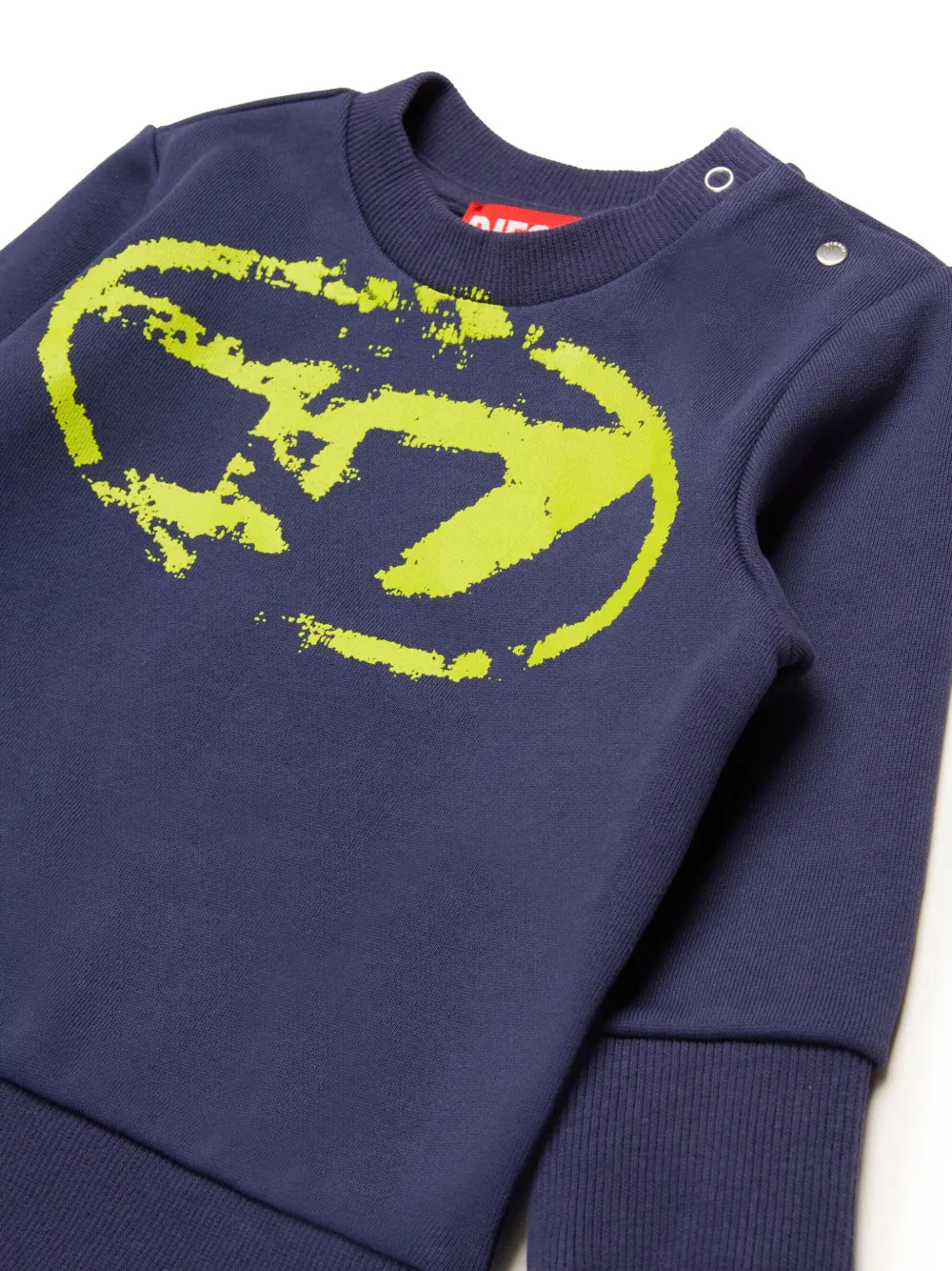 Diesel Kids Sweater met logoprint Blauw