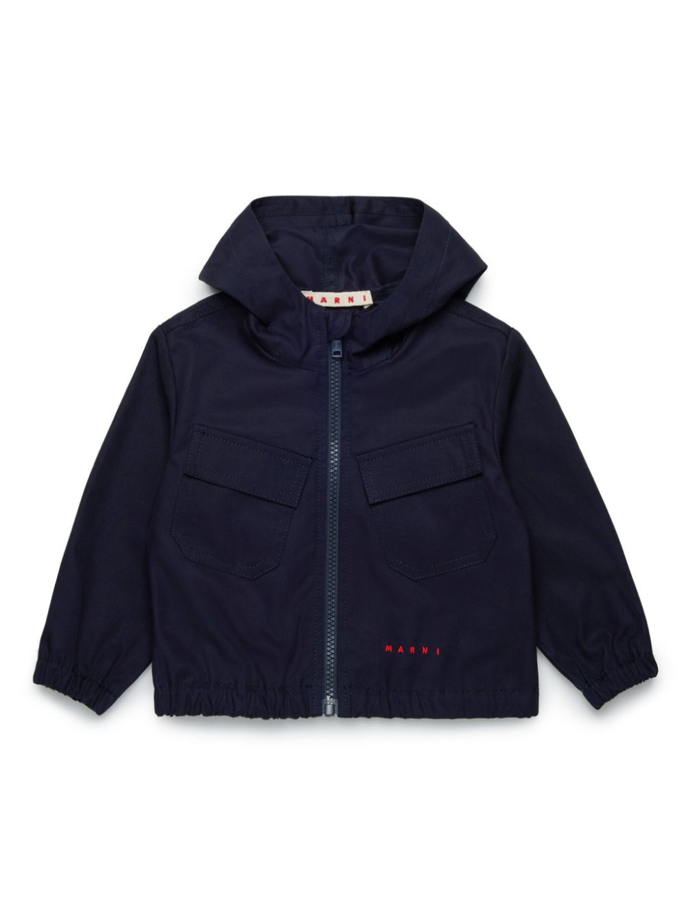 Marni Kids logo-embroidery jacket - Blue