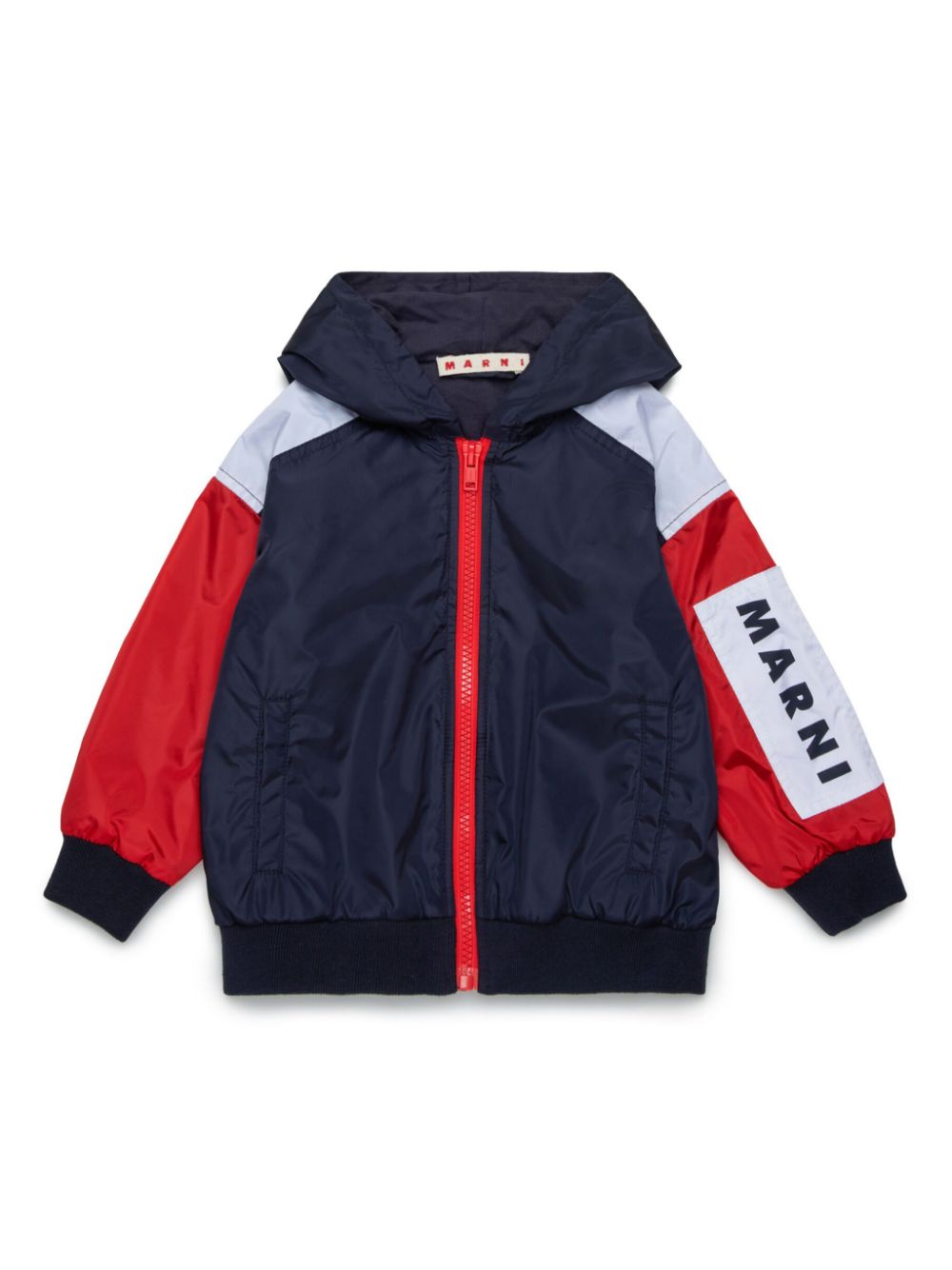 Marni Kids logo-print jacket - Blue