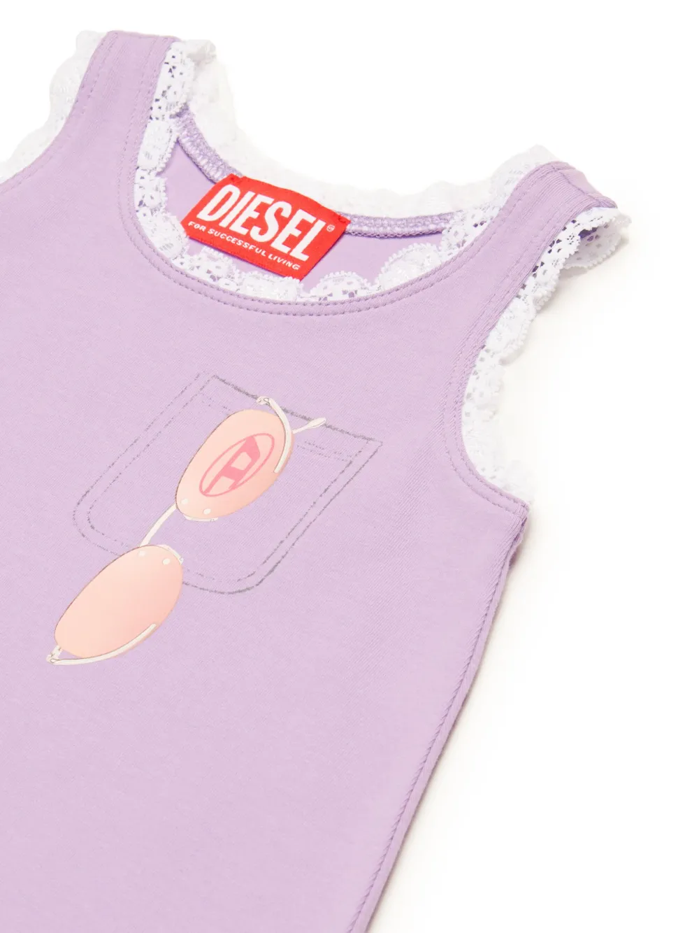 Diesel Kids Dlaced jurk Paars
