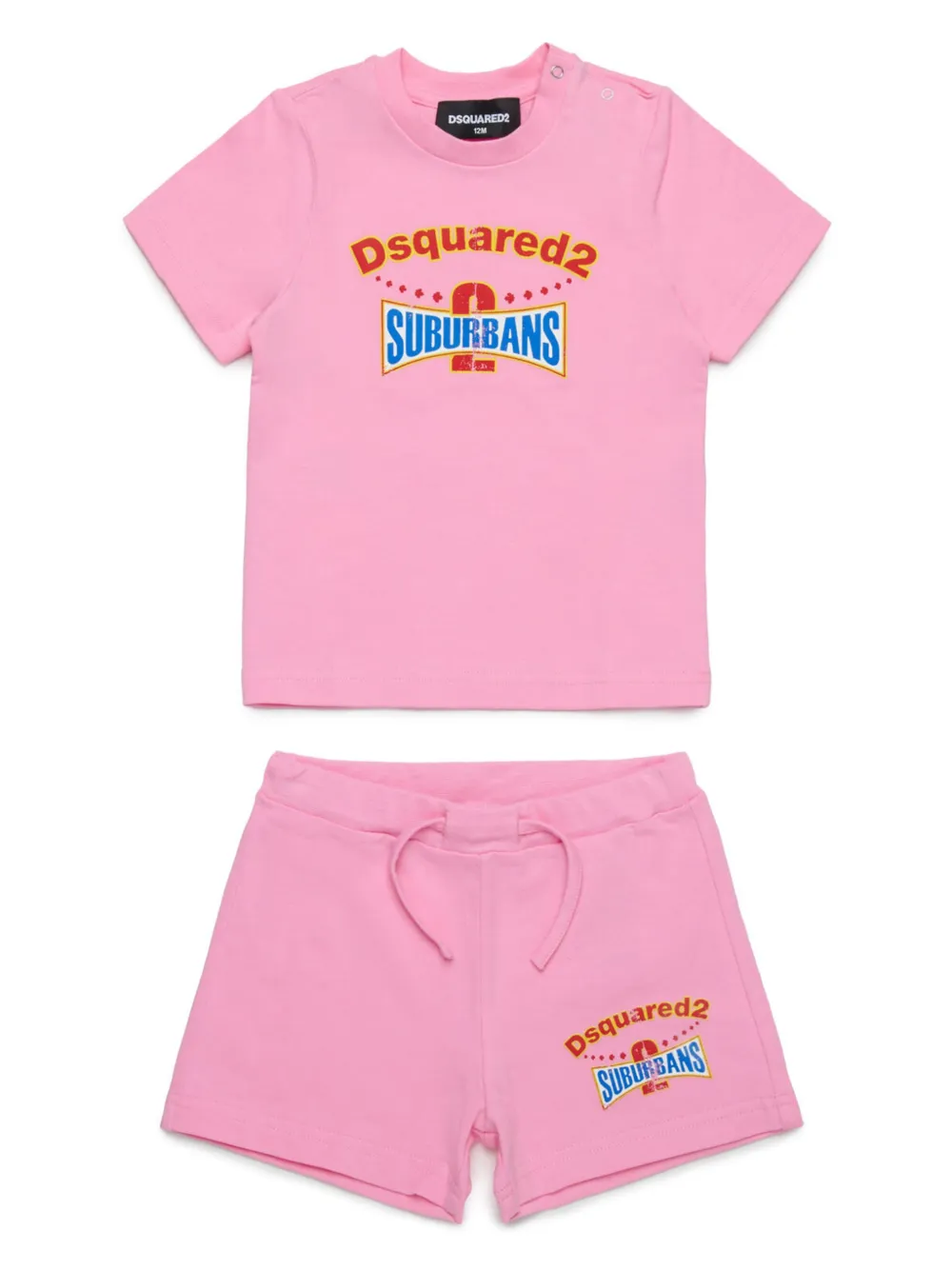 DSQUARED2 KIDS Shorts met logoprint Roze