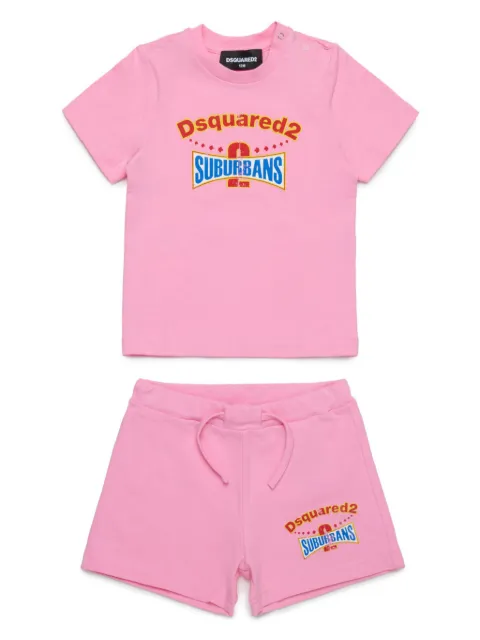 DSQUARED2 KIDS set de shorts con logo estampado