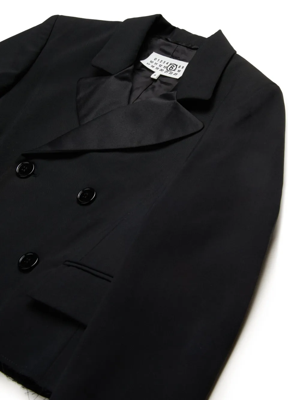 MM6 Maison Margiela Kids Cropped blazer Zwart