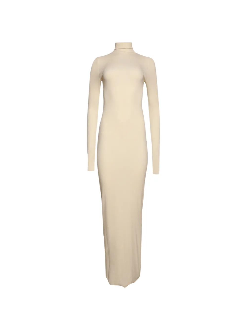 ETERNE long-sleeve turtleneck maxi dress - Beige