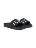 DSQUARED2 KIDS logo-print slides - Black
