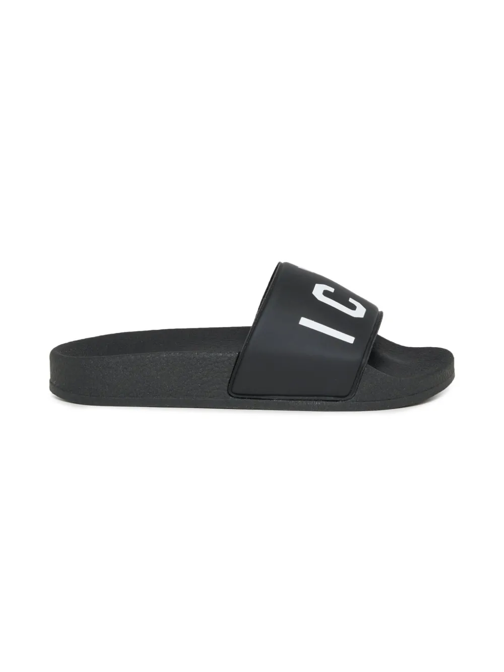 DSQUARED2 KIDS logo-print slides - Zwart