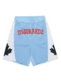 DSQUARED2 KIDS logo-print basketball shorts - Blue