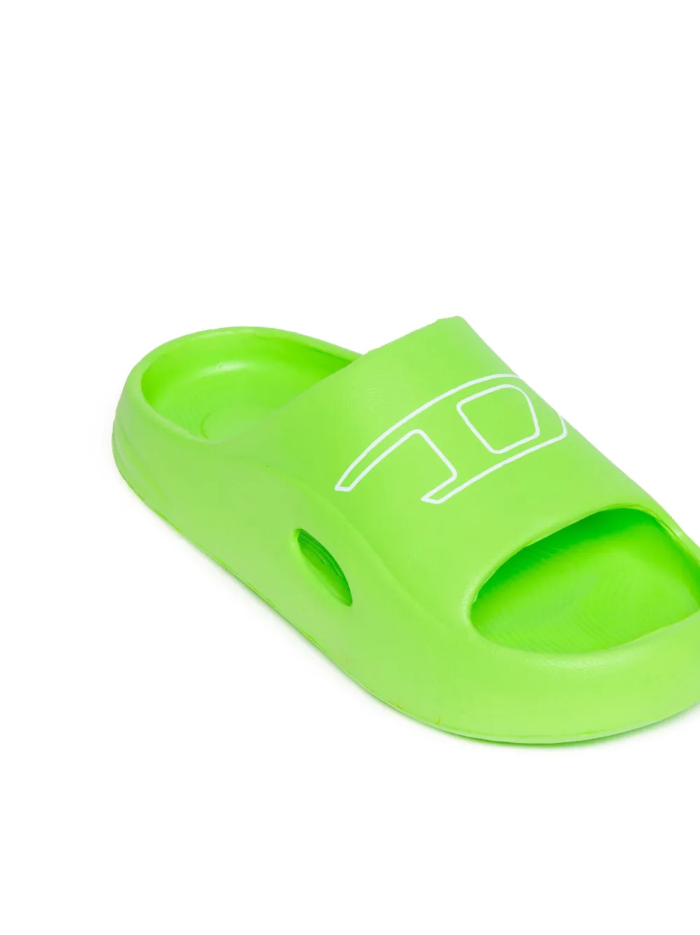 Diesel Kids logo-embossed slides HA571 GREEN