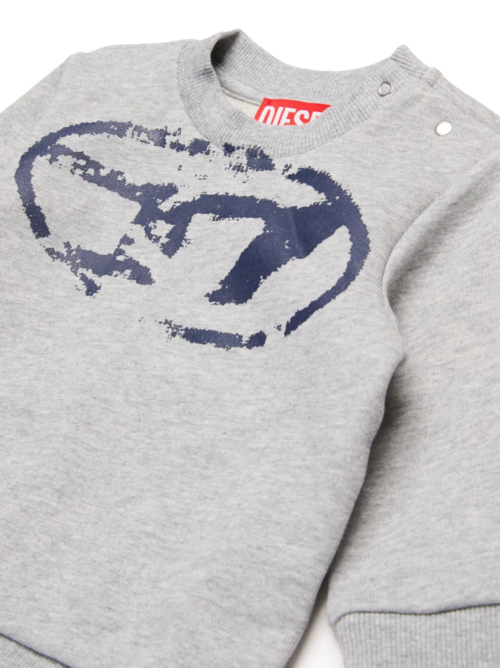 Diesel Kids Sweater met logoprint Grijs