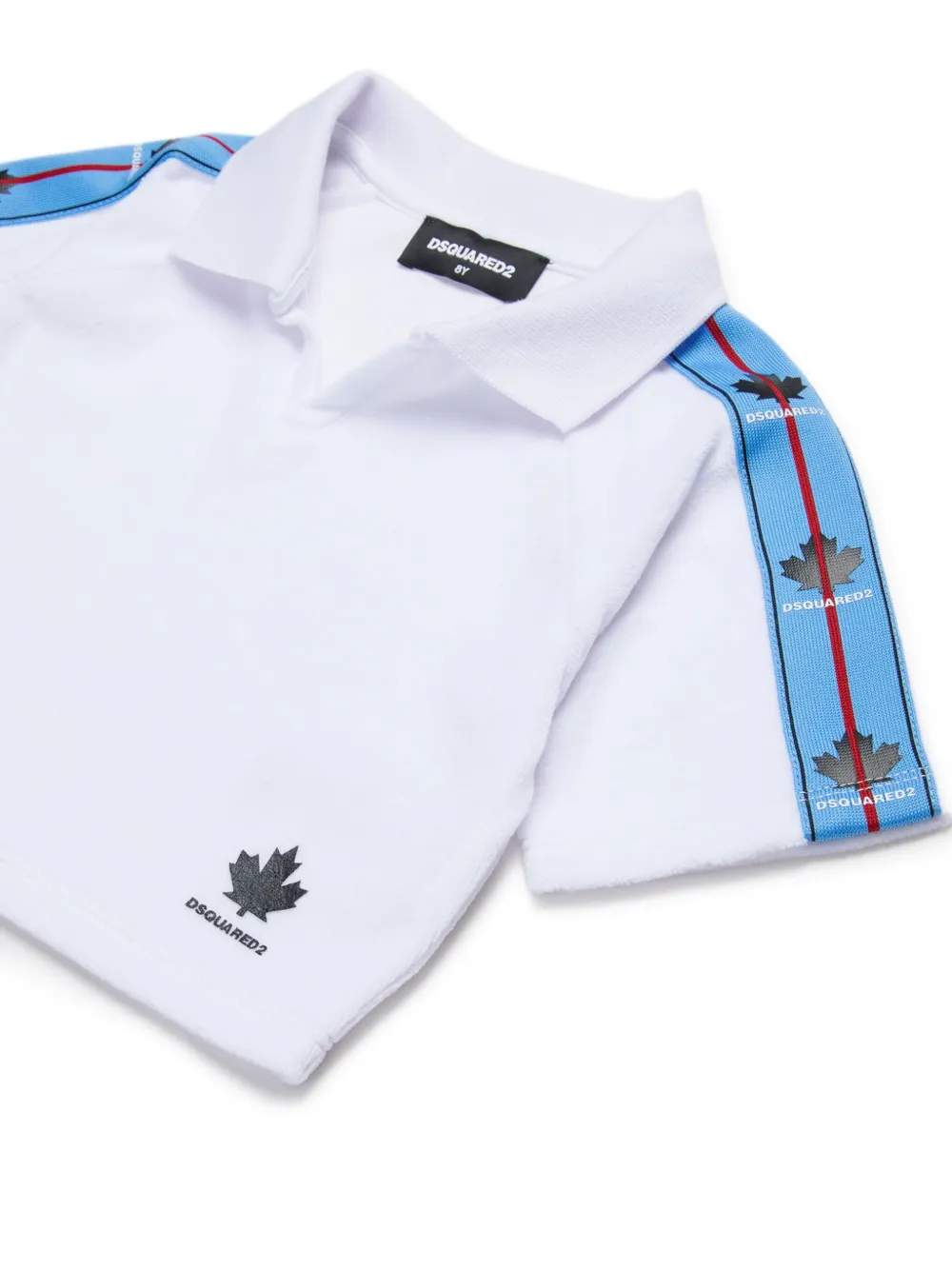 DSQUARED2 KIDS Poloshirt met esdoornpatroon Wit