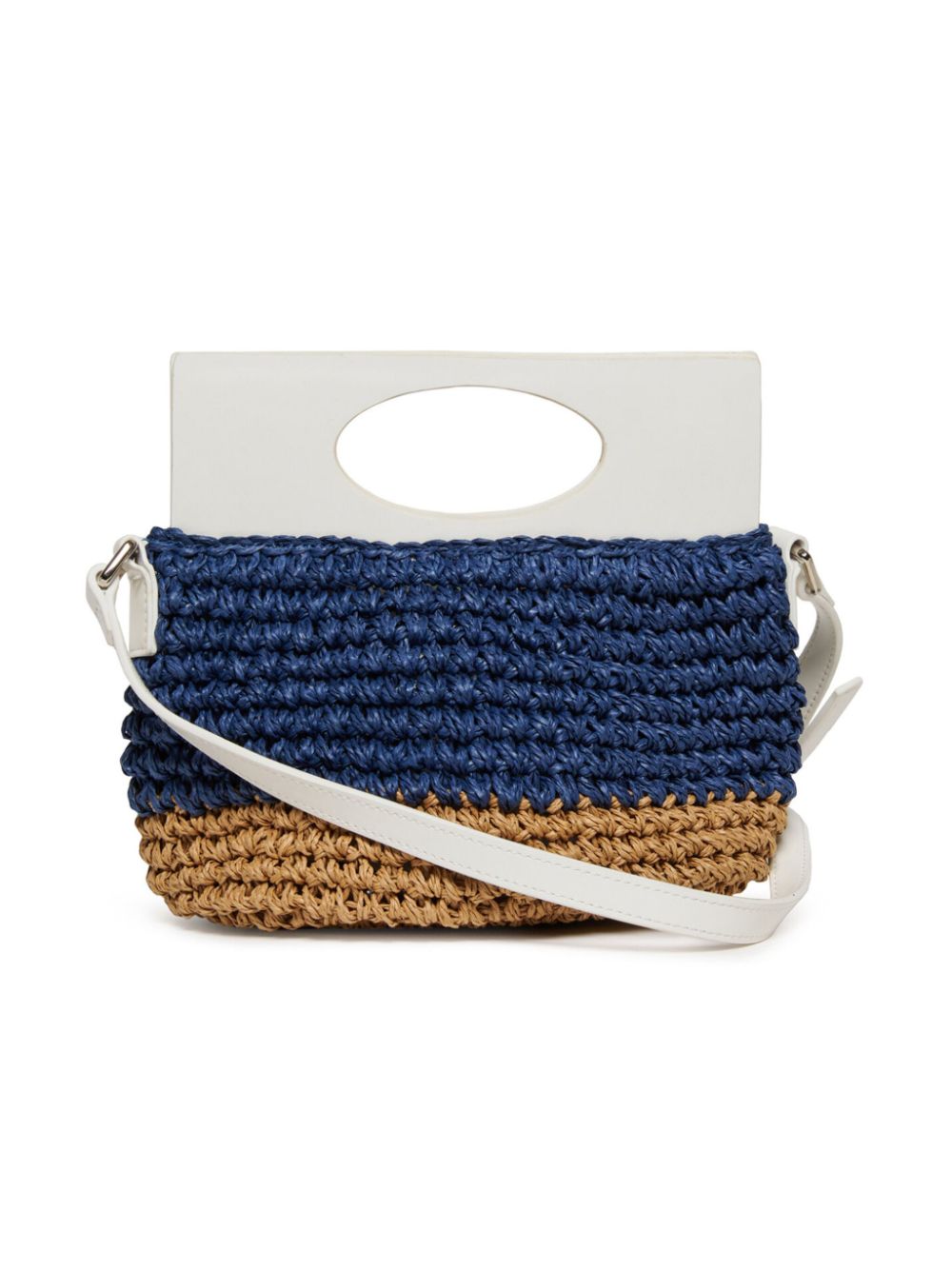 Marni Kids raffia tote bag - Blauw