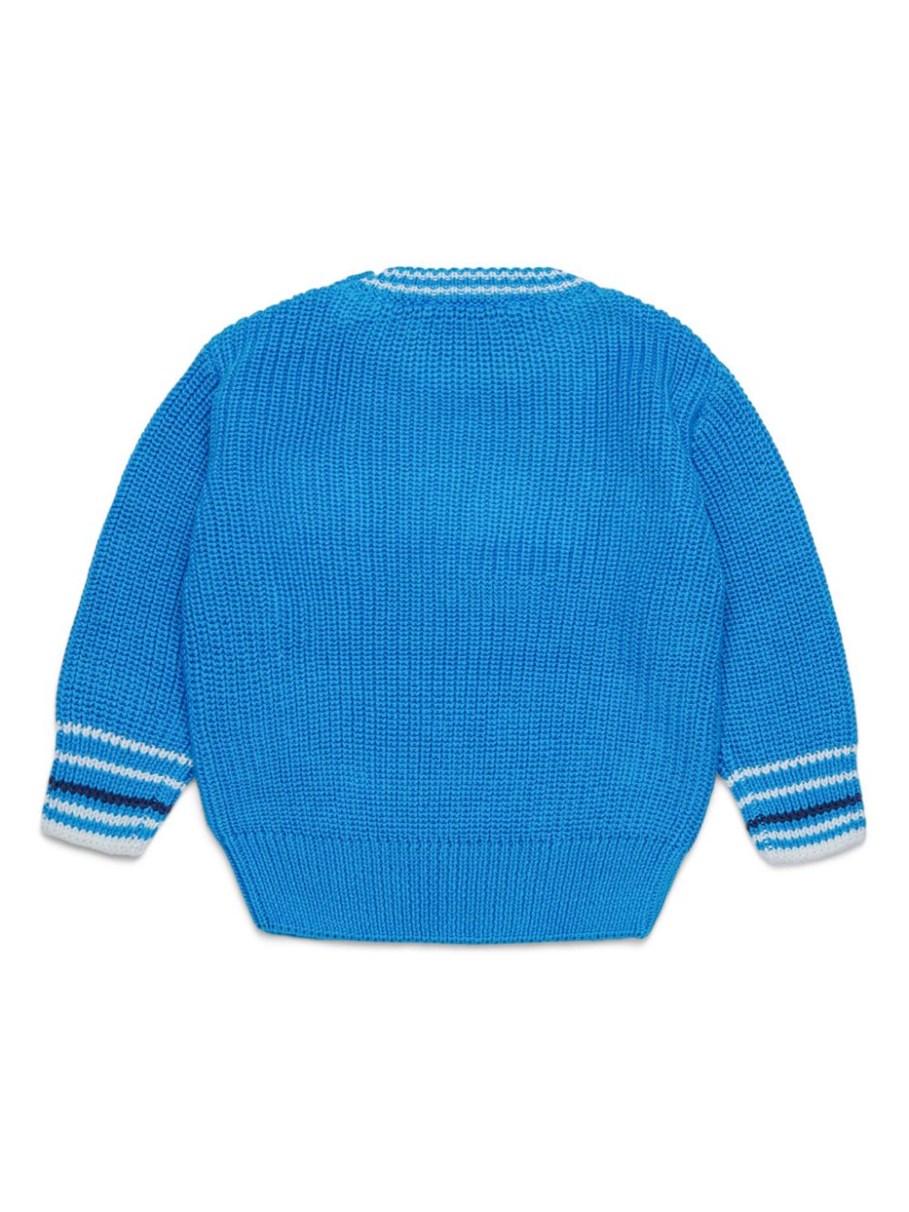 Marni Kids logo-embroidered jumper - Blauw