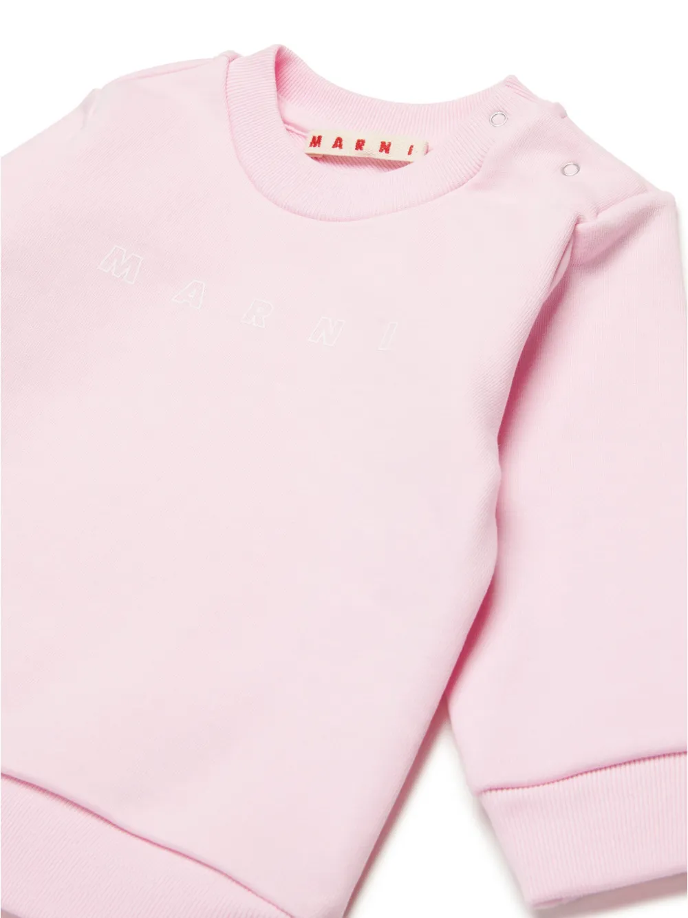 Marni Kids Sweater met logoprint Roze