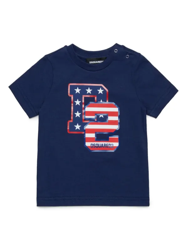 DSQUARED2 KIDS logo-print T-shirt Blue FARFETCH TH