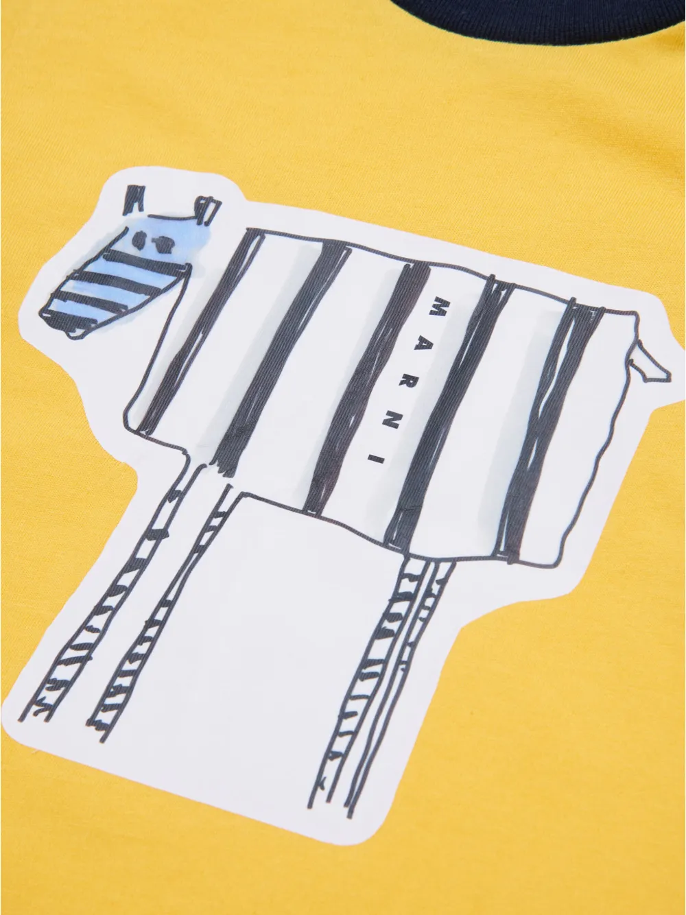 Marni Kids T-shirt met print Geel
