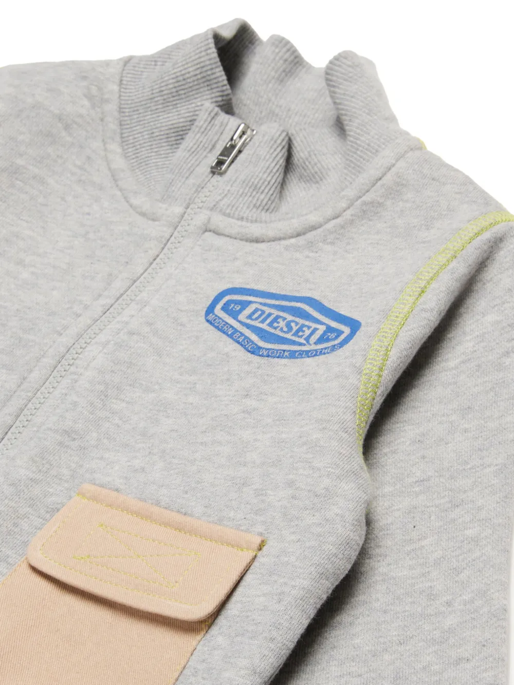 Diesel Kids Sweater met rits Grijs