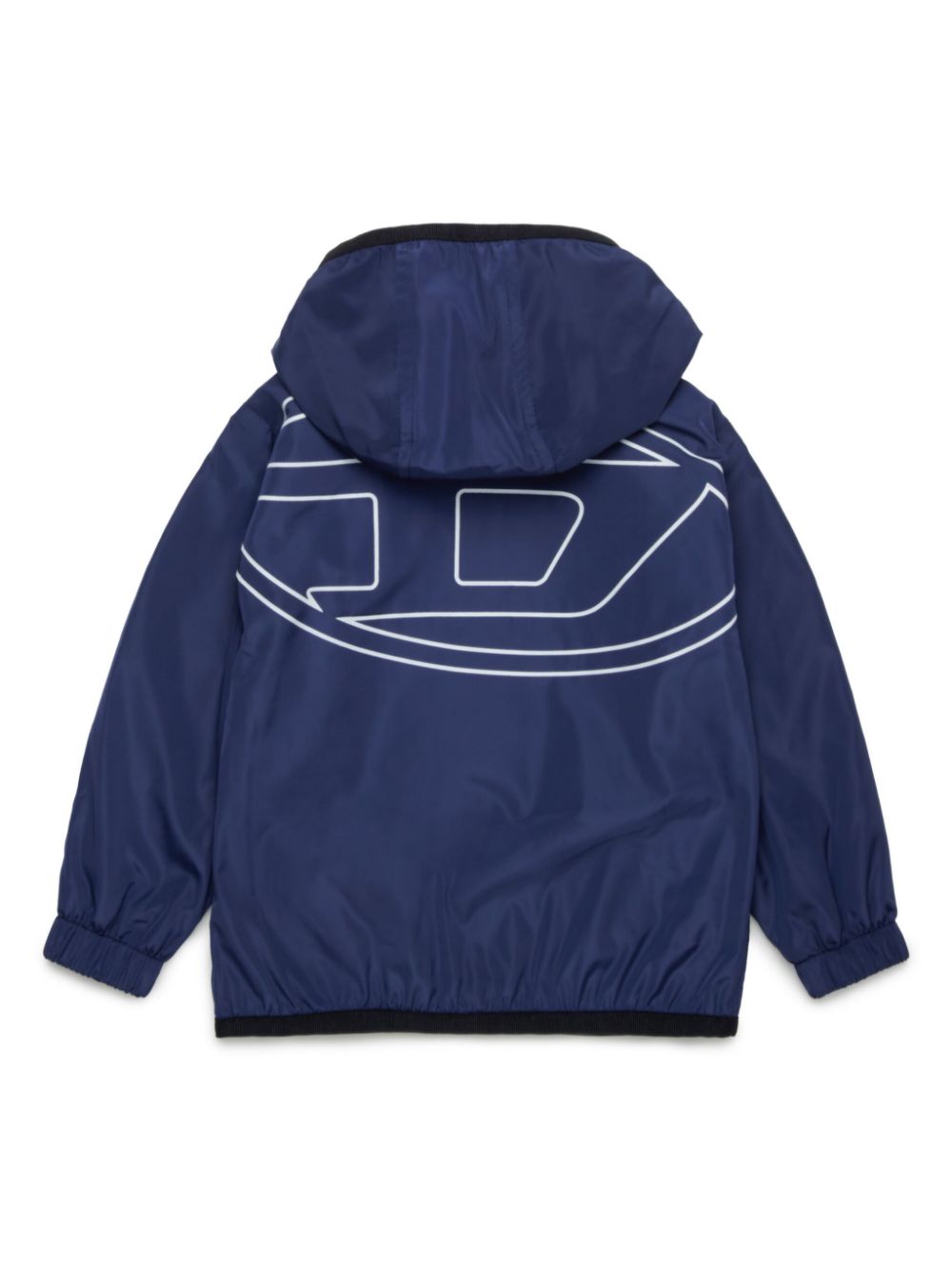 Diesel Kids logo-print hooded jacket - Blue