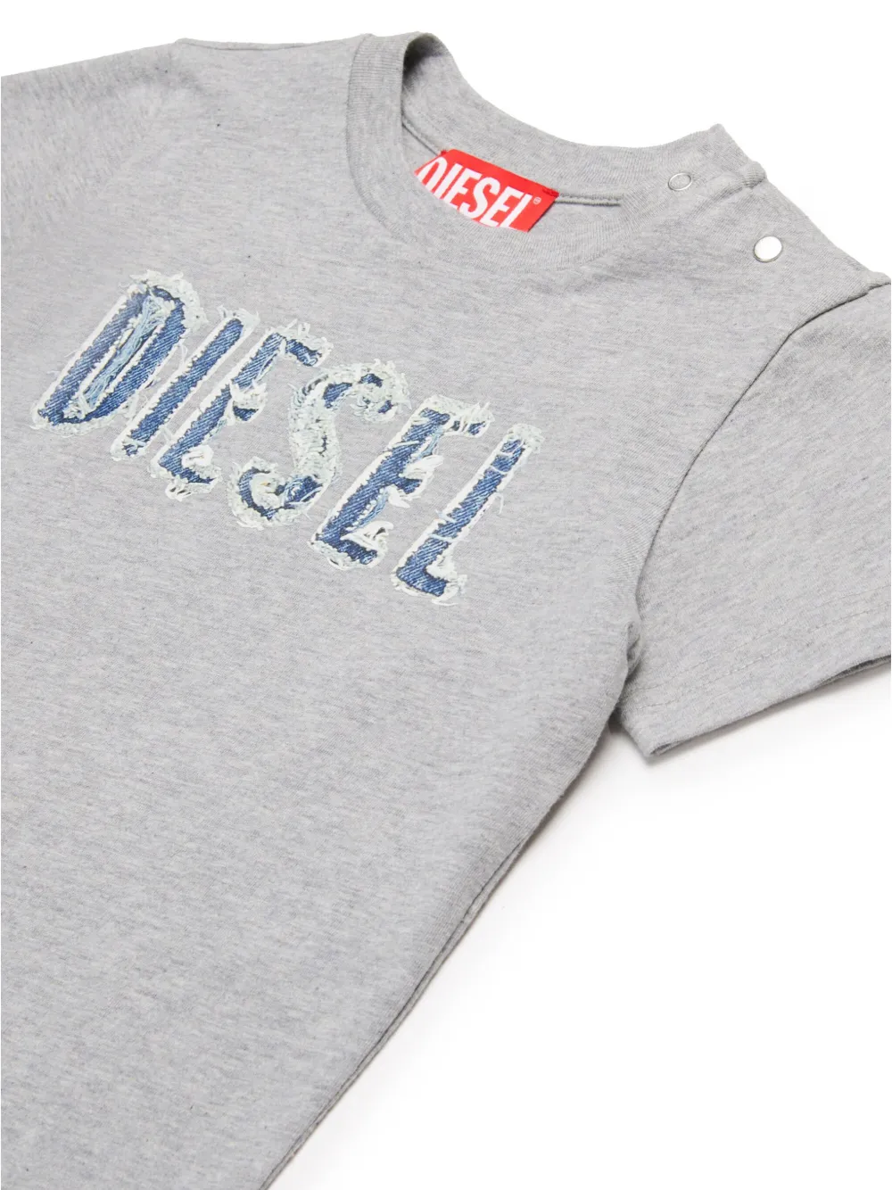 Diesel Kids T-shirt met logoprint Grijs