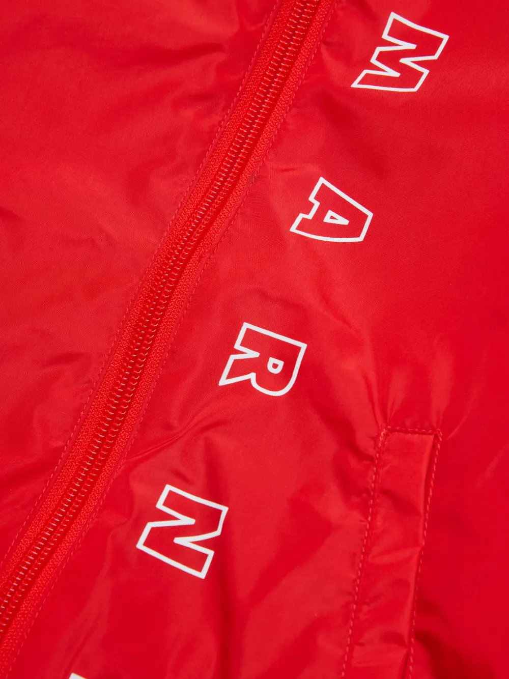 Marni Kids Jack met logoprint en capuchon Rood