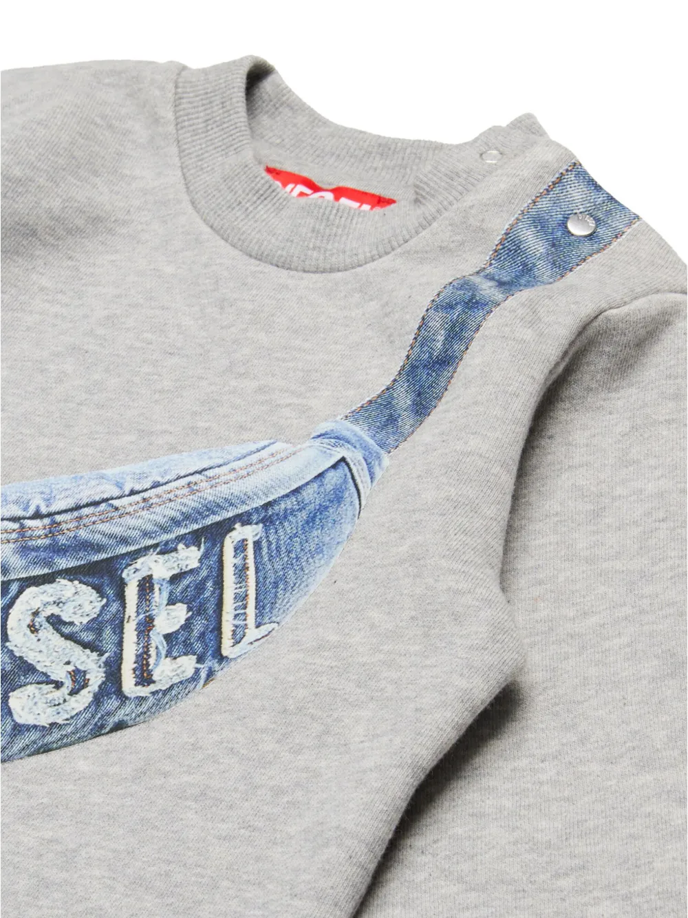 Diesel Kids Sweater met logoprint Grijs