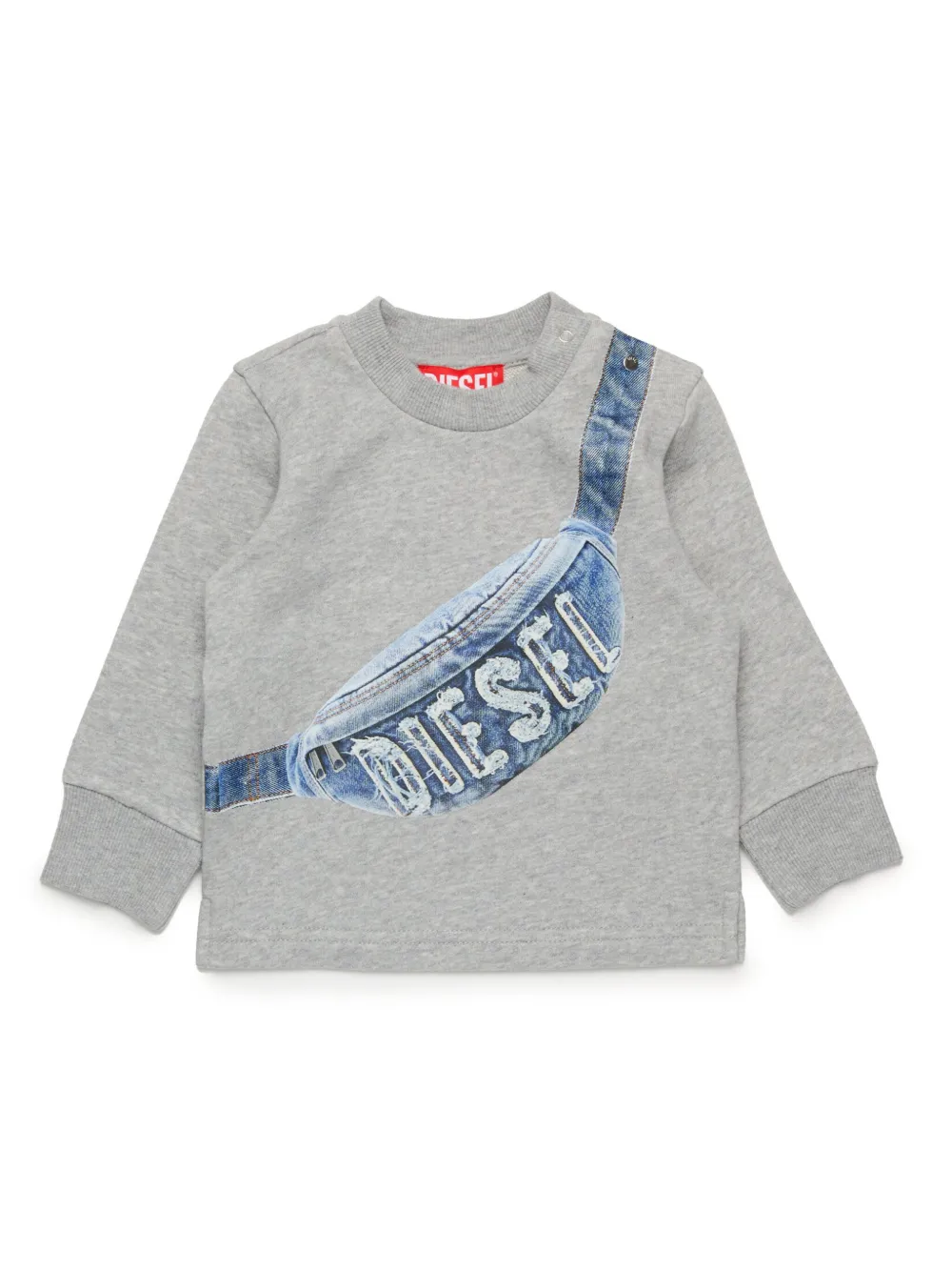 Diesel Kids Sweater met logoprint Grijs