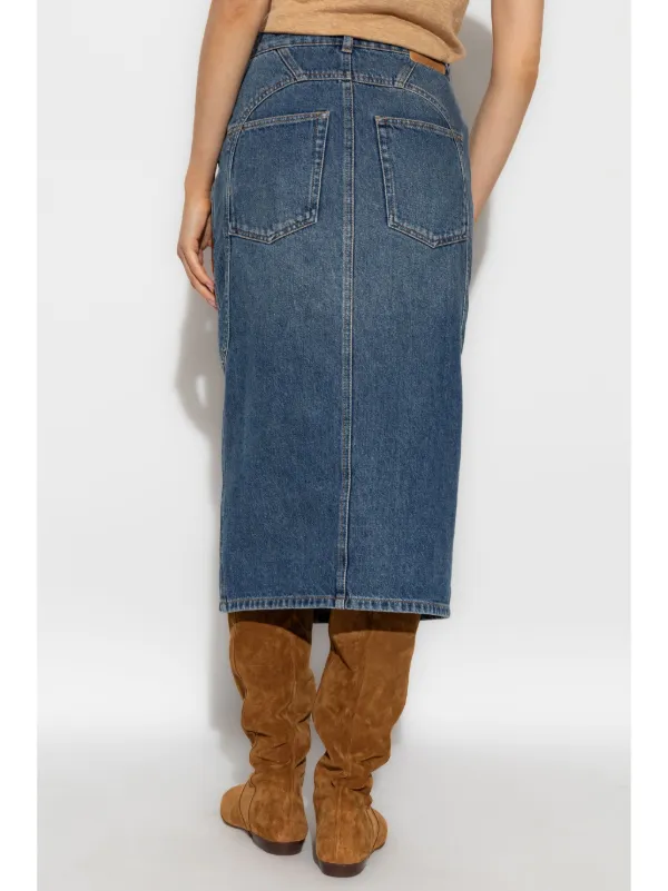ISABEL MARANT Gonna Denim Britt Blu FARFETCH IT - Main Image