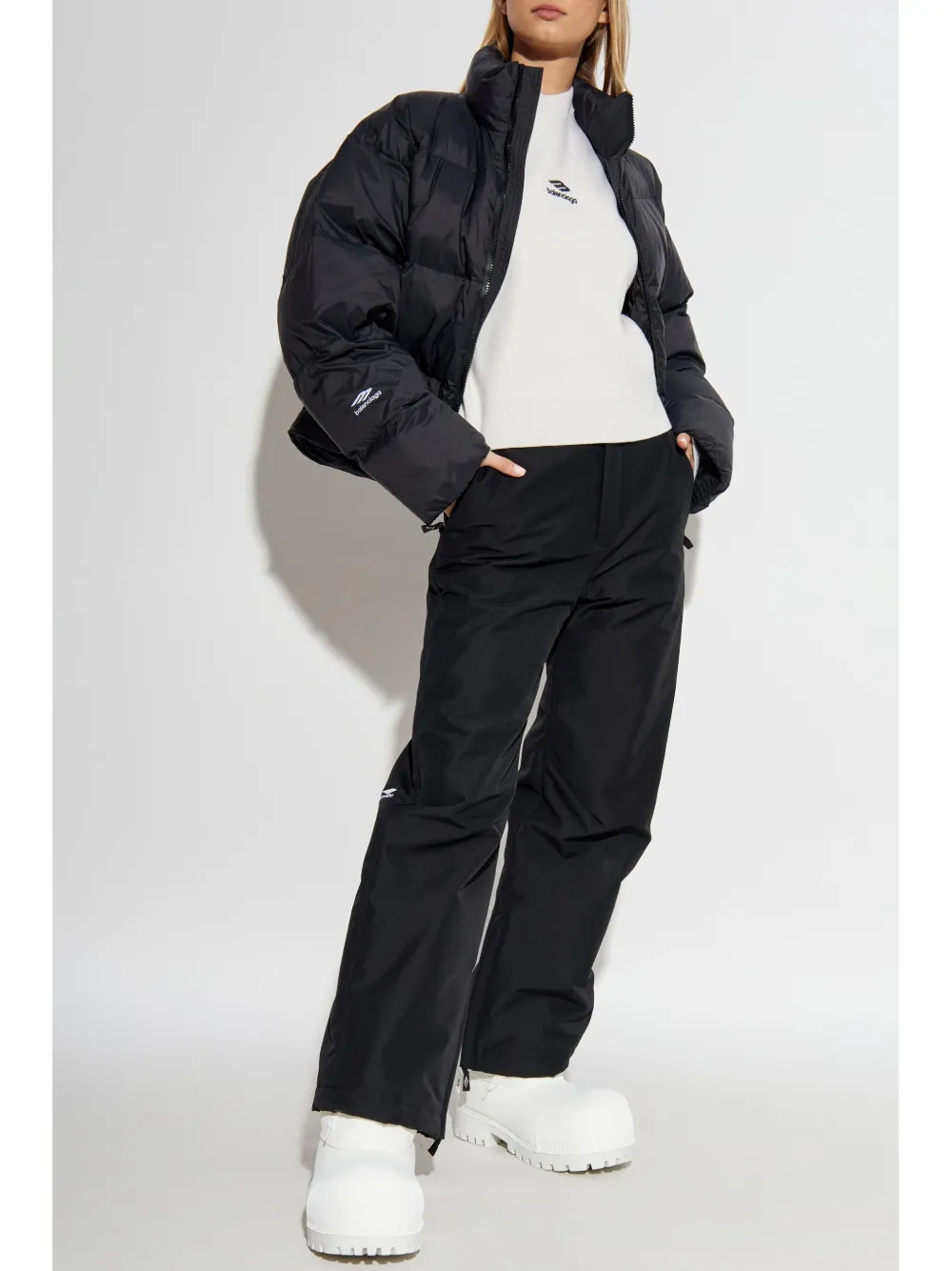 Balenciaga Ski-jack met capuchon - Zwart