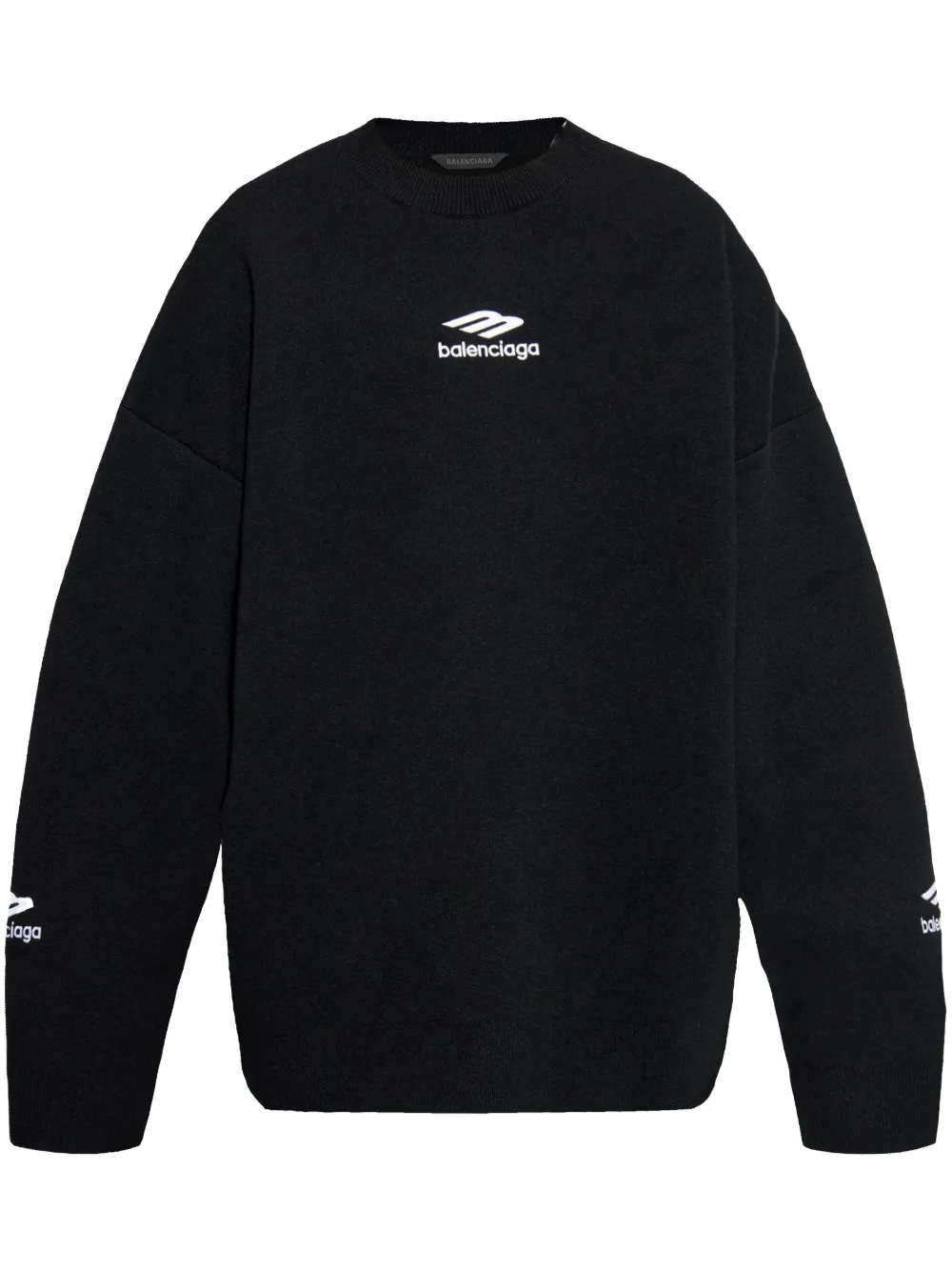 Balenciaga Maglione Da Sci Girocollo Nero FARFETCH IT