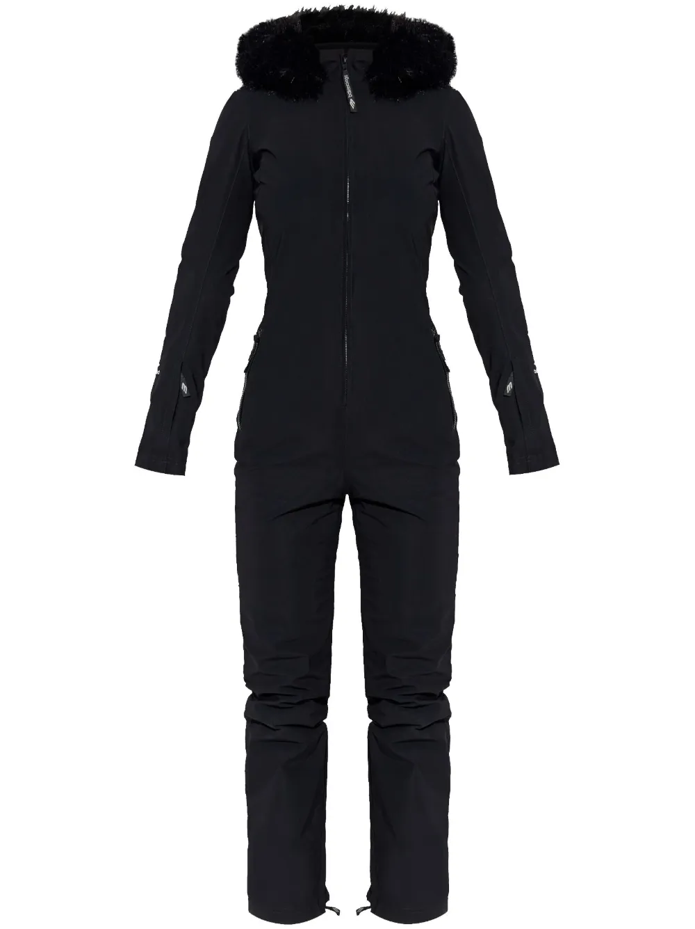 Balenciaga faux-fur trim ski jumpsuit – Black