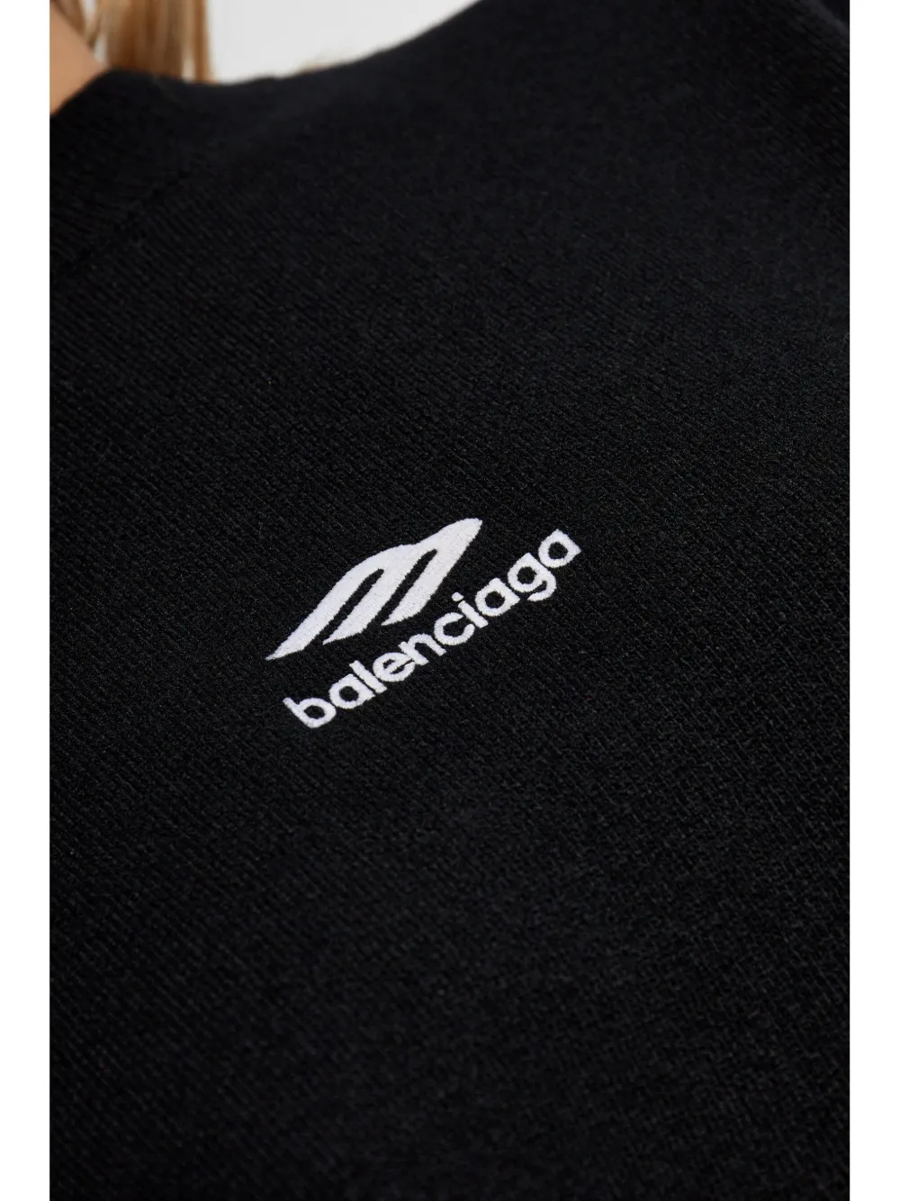 Balenciaga Trui met geborduurd logo Zwart