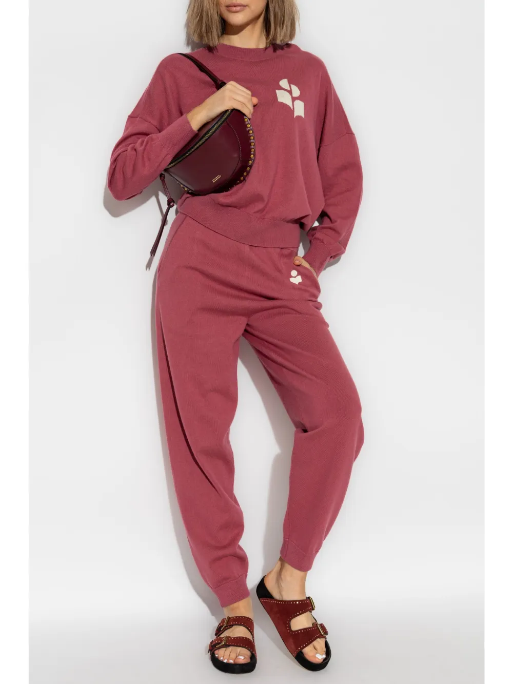 MARANT ÉTOILE Trainingsbroek met geborduurd logo - Roze