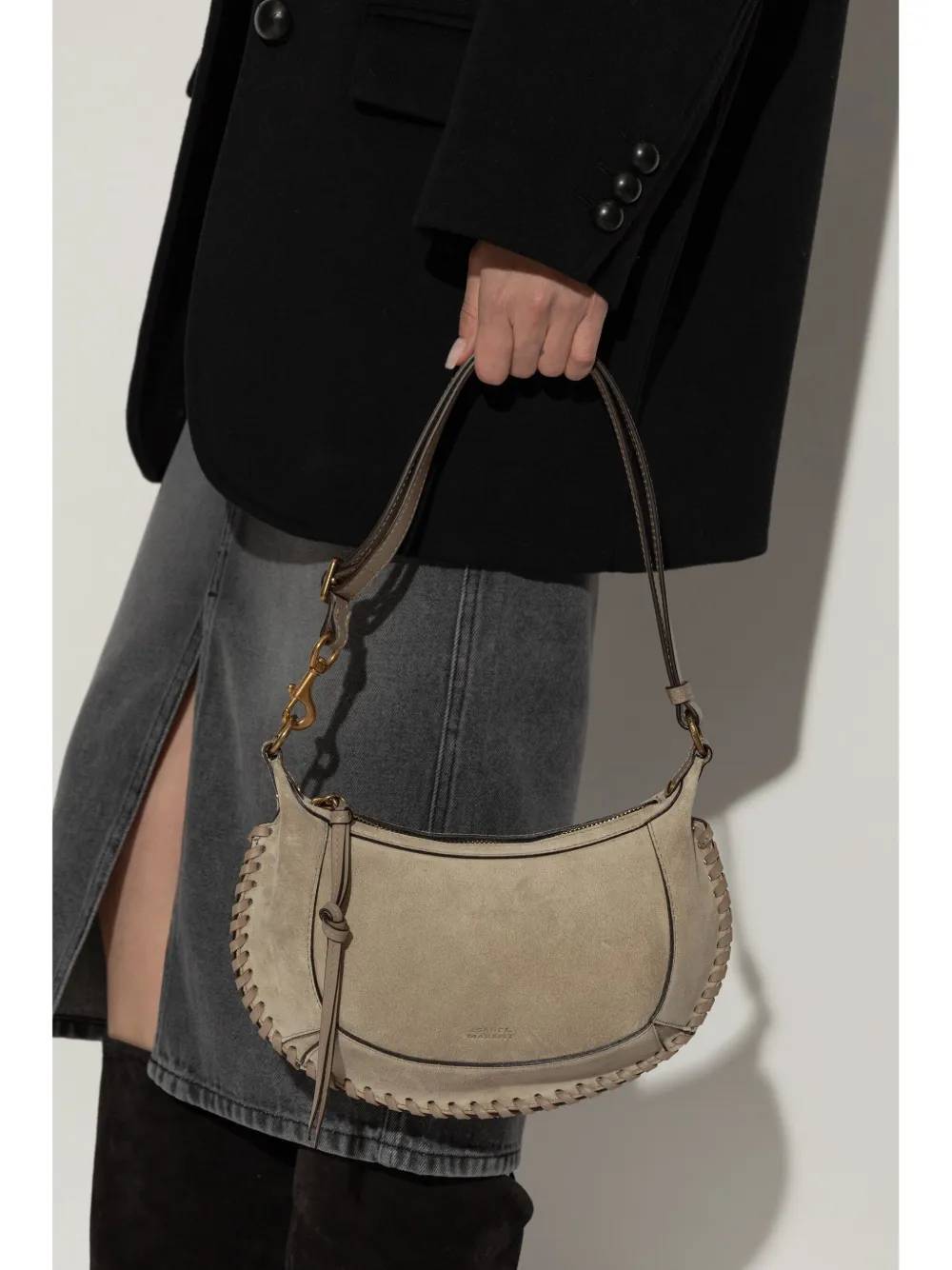 ISABEL MARANT Oskan Moon shoulder bag - Beige