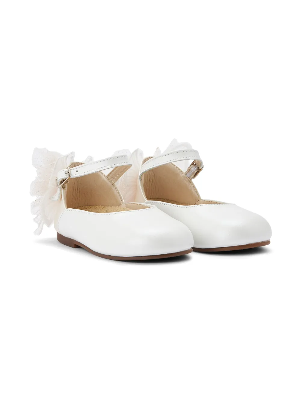 BabyWalker leather ballerina shoes White