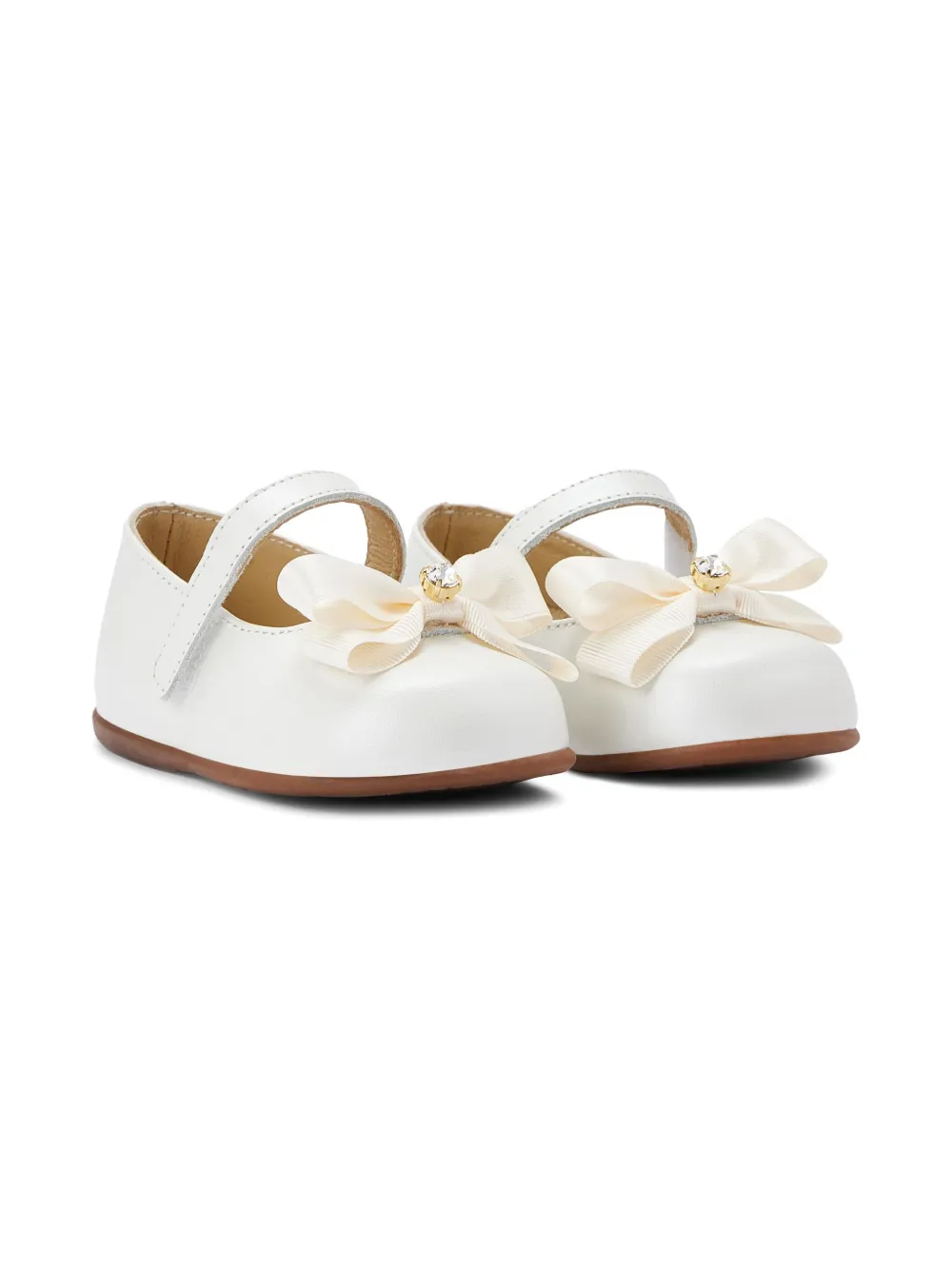 BabyWalker leather ballerina shoes White