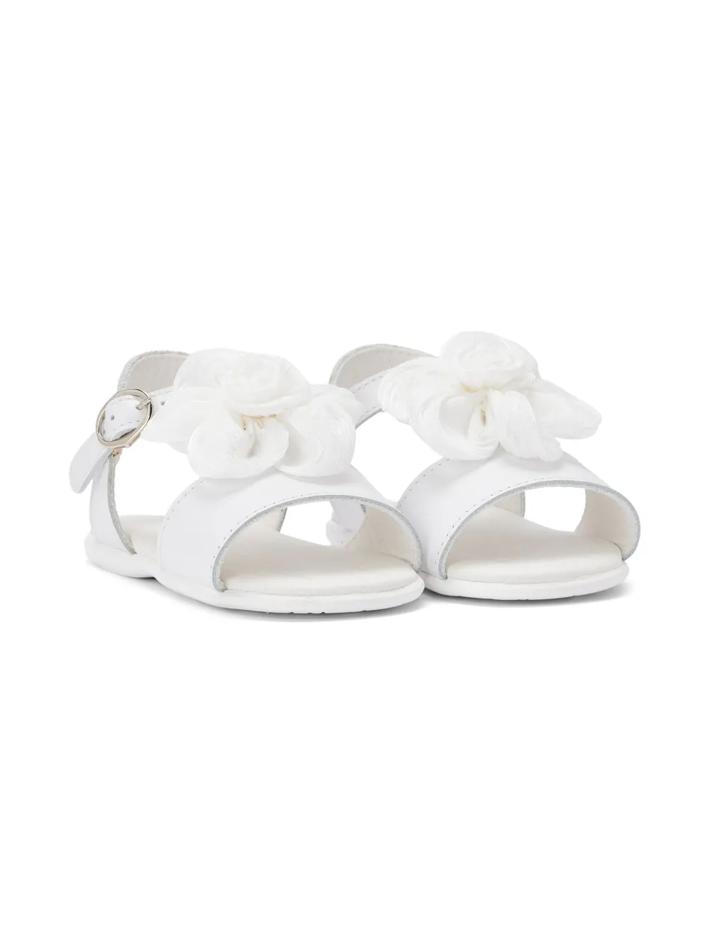 BabyWalker Sandalen met bloe applicatie Wit