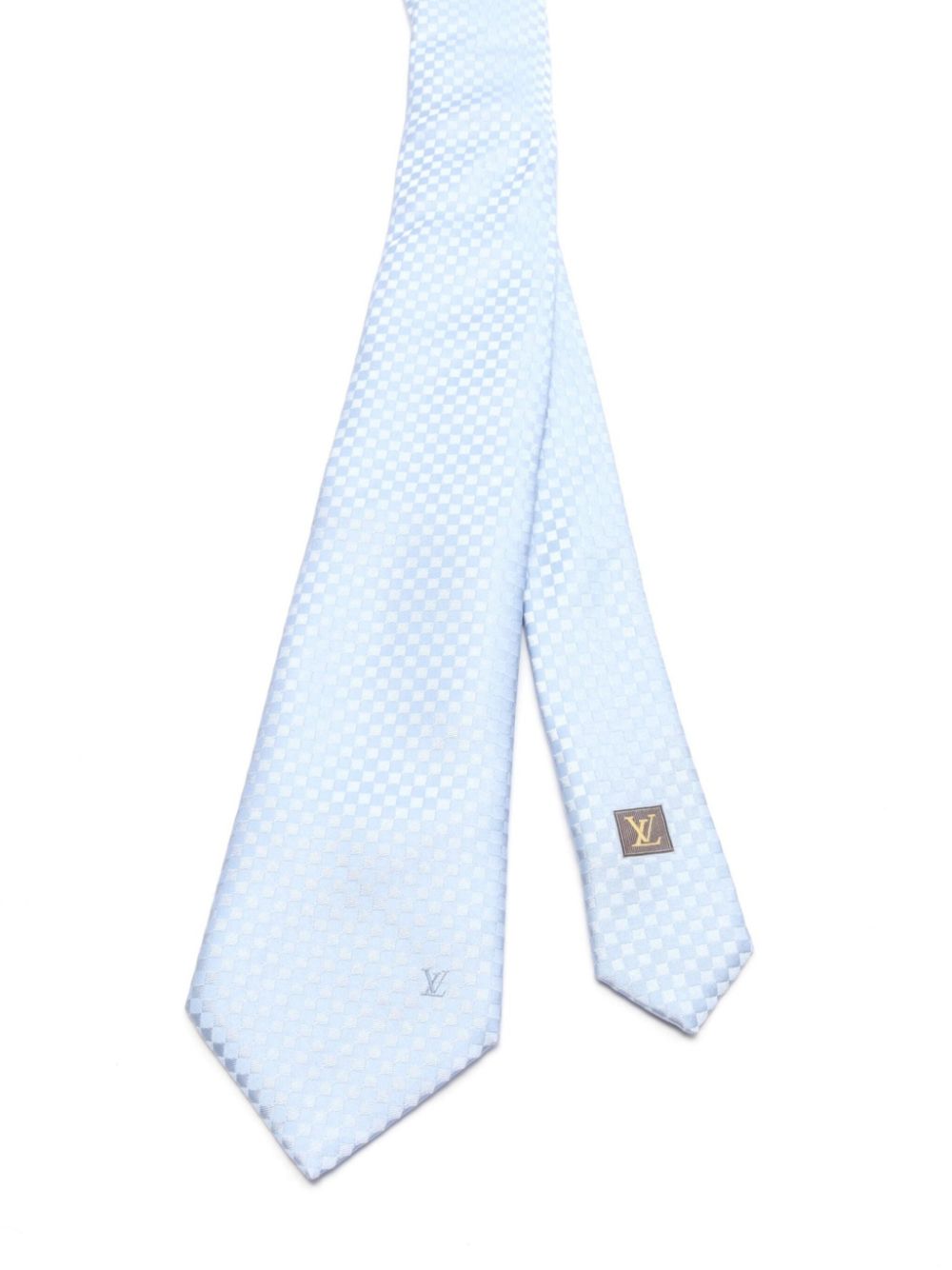 Louis Vuitton Pre-Owned 2010s Petit Damier tie - Blauw