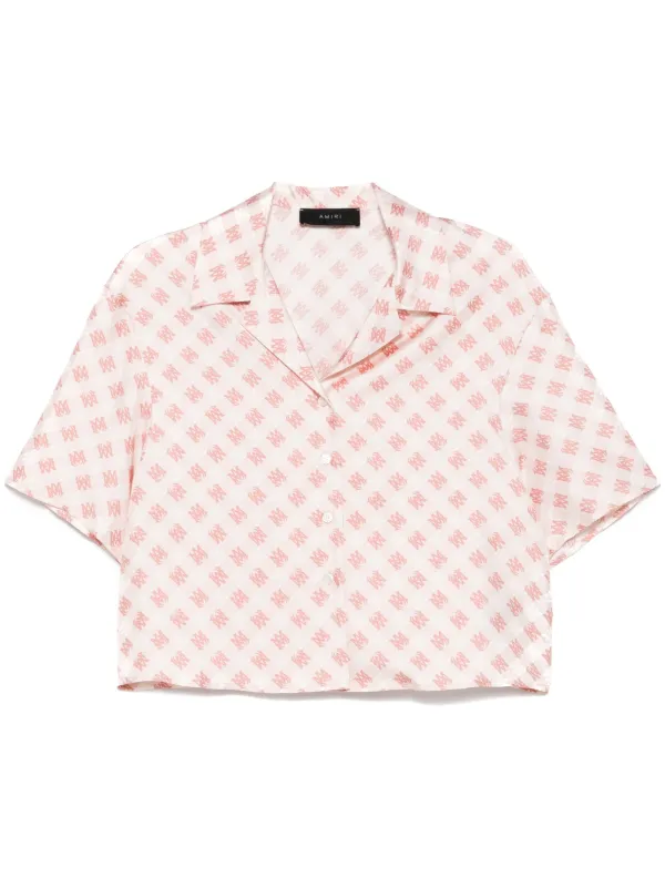 AMIRI アミリ　ピンク系チェック柄カジュアルシャツ AMIRI MA logo-print Shirt | Pink | FARFETCH