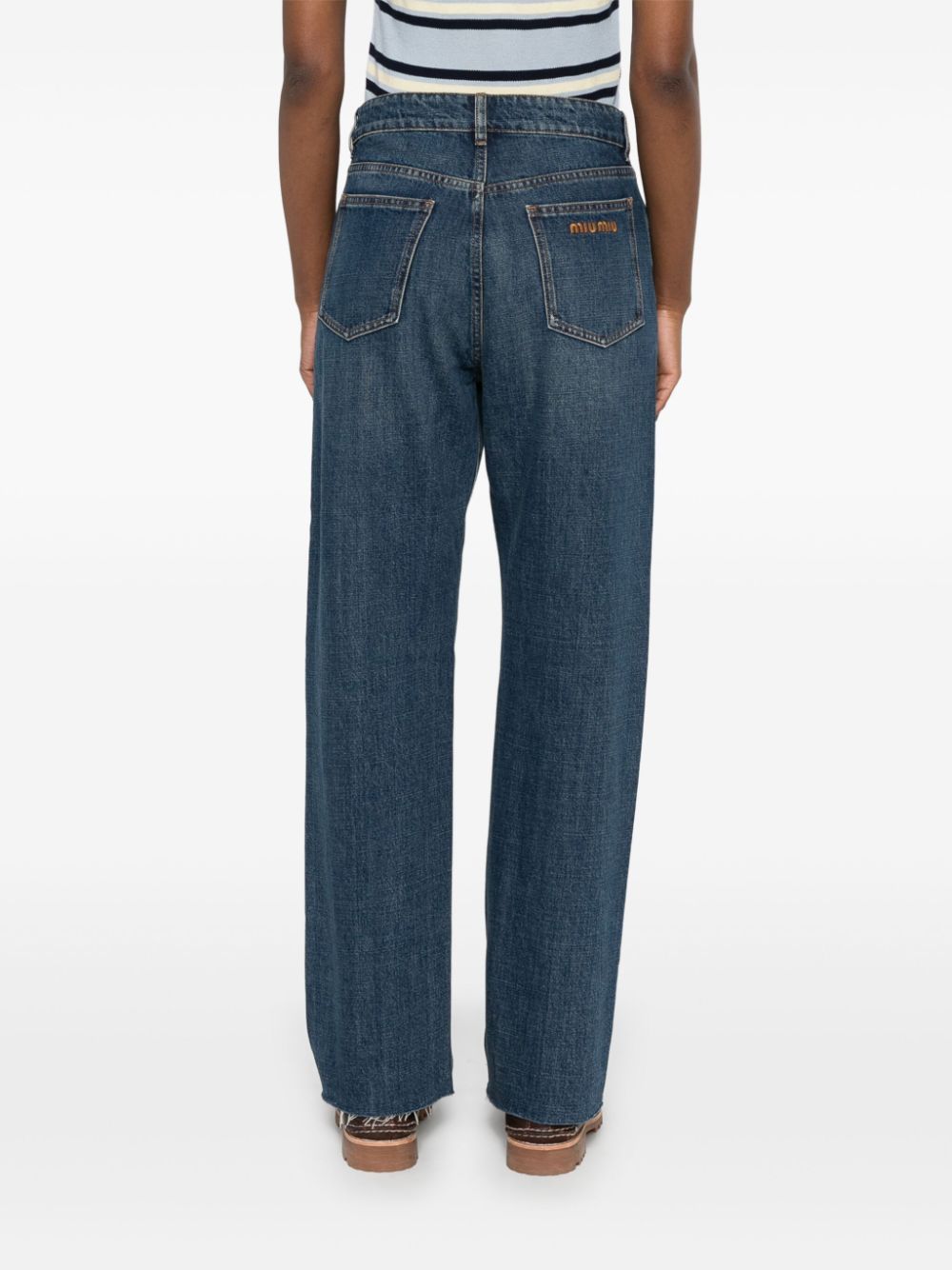 Miu Straight jeans Blauw