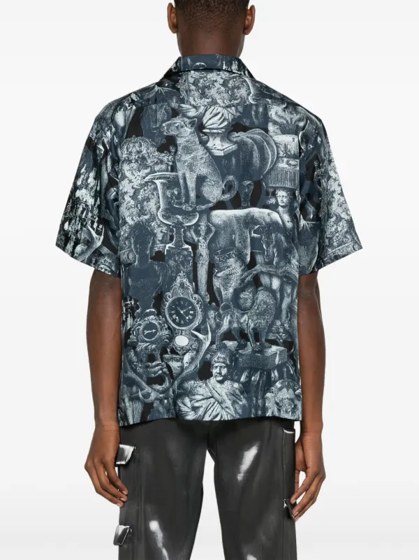 Givenchy Hubert objects-print Silk Shirt | Blue | FARFETCH UK